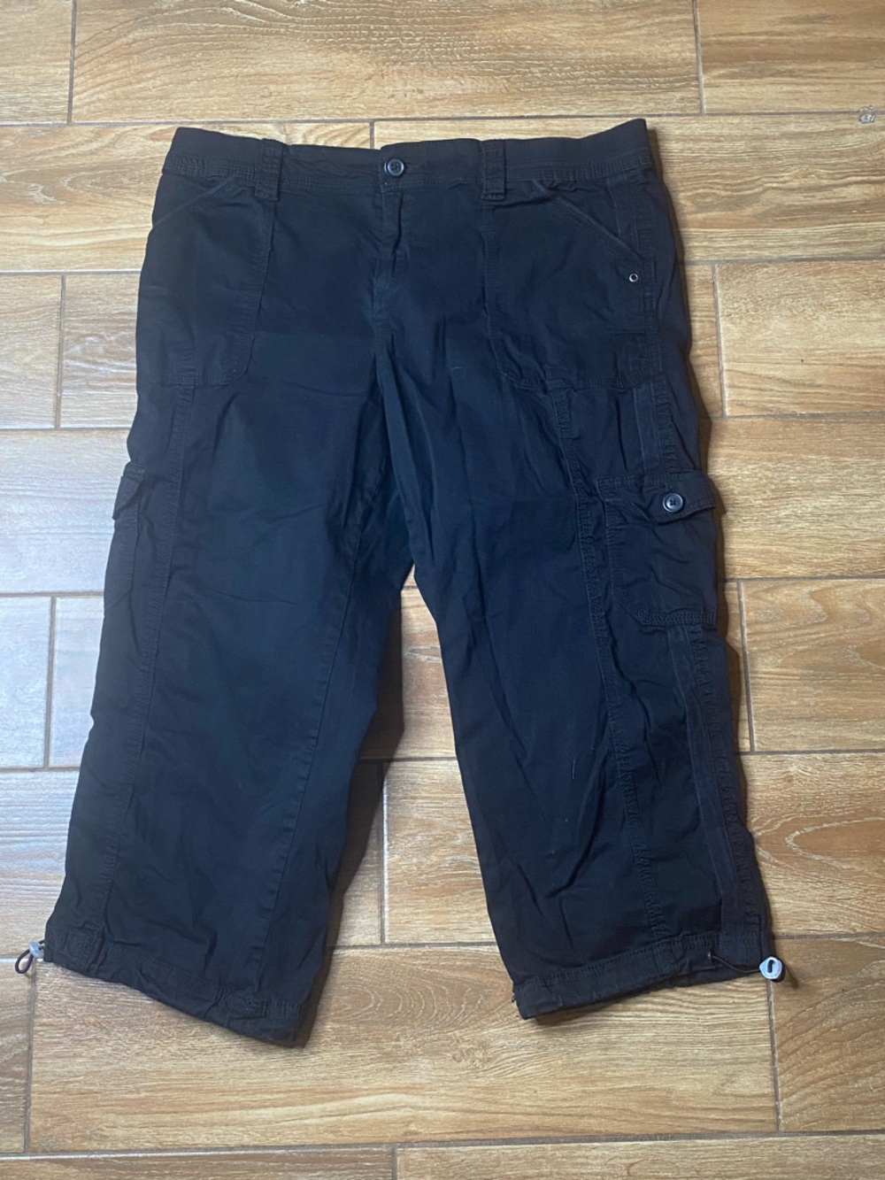 Style & Co 14 Black Cargo Pants - Picture 2 of 12